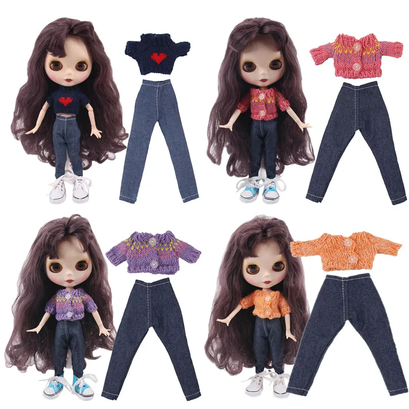 Одежда для куклы Blyth weater 1 Джинса Обувь шарнирной поколения блайз 30 см 1/6 подарок