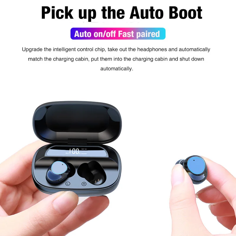 CALETOP G16 TWS 5,0 Bluetooth наушники тяжелый бас 6D стерео HiFi Звук светодиодный дисплей гарнитуры 6000 мАч зарядная коробка IPX7 водонепроницаемый
