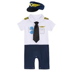 Baby Pilot костюм для мальчиков для косплея костюмы на Хэллоуин Карнавальный маскарадный костюм комбинезон для новорожденного, для малыша Вечерние