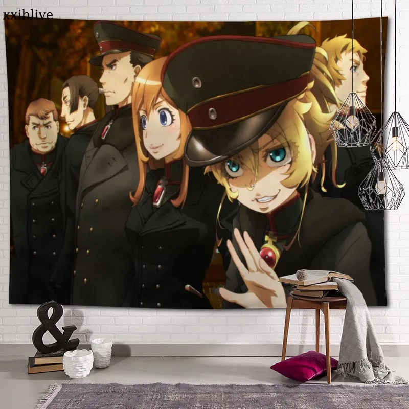 

Customized Youjo Senki Hanging Fabric Background Wall Covering Home Decoration Blanket Tapestry Bedroom,Living Room Wall Decor
