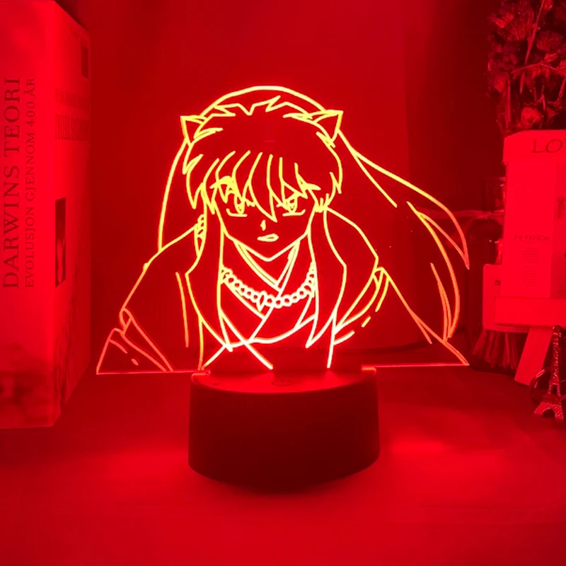 Манга Inuyasha фигурный светодиодный Ночной светильник Настенный для детей Спальня