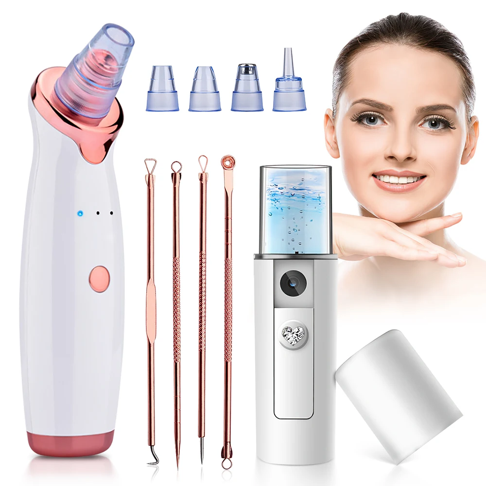 

DIOZO Electric USB Blackhead Remover And Nano Cold Spray Instrument Facial Humidifier With 4Pcs/Set Blackhead Acne Needles