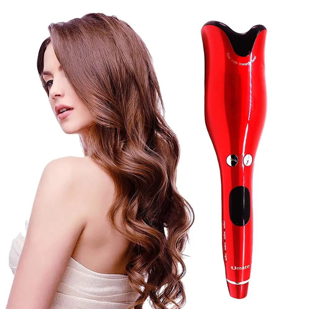 

Automatic Hair Curling Iron Rose-shaped Ceramic Hair Curler Professional LCD Rotating Hair Curl Iron Curlers Wand Waver Hair