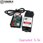 Модернизированный лазерный модуль 5,5 Вт 445нм фокусировка Синий ЧПУ гравировка и резка TTL 5500 мВт лазерная трубка