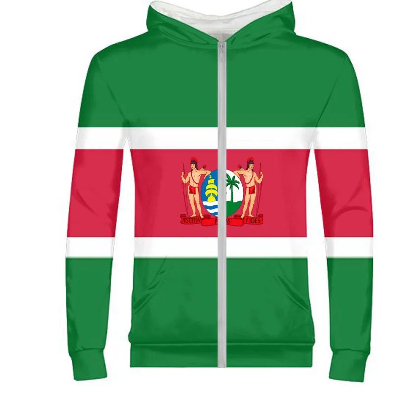 Суринам мужская Молодежная Толстовка сделай сам с бесплатным фото на молнии