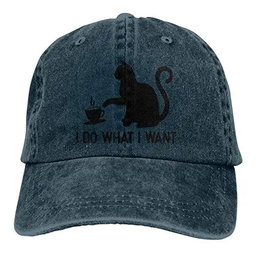 

Funny Black Cat Do What I Want Men's and Women's Animal Farm Snap Back Trucker Hat Baseball Cap