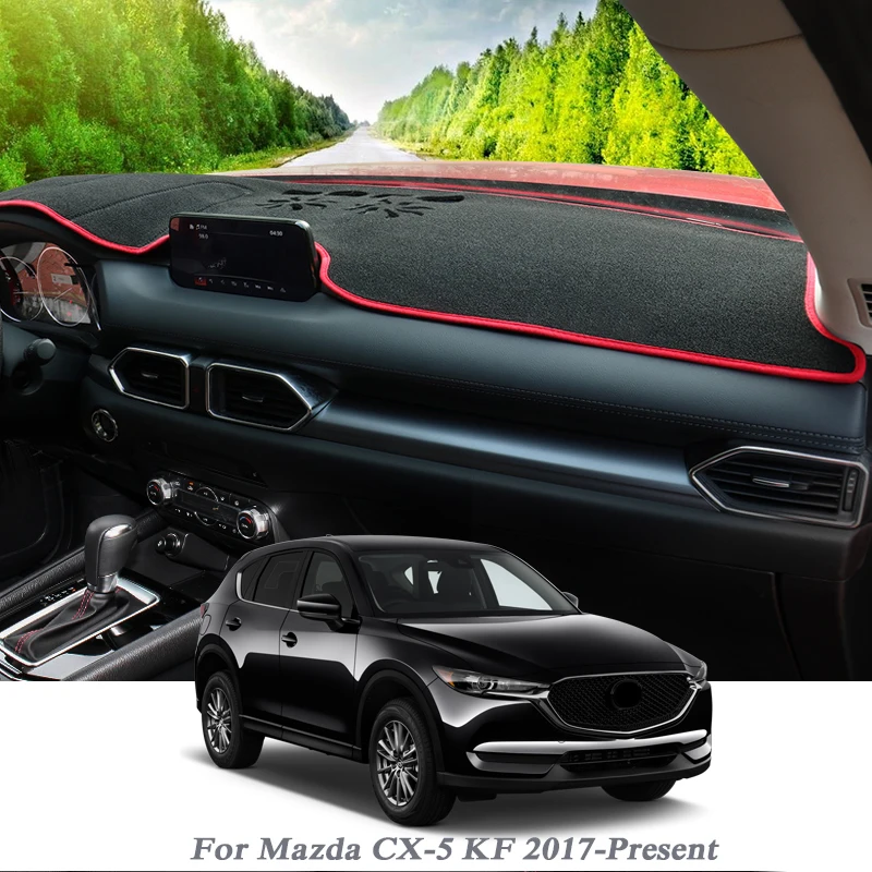 

Car Styling Dashboard Protective Mat Shade Cushion Pad Rose Carpet For Mazda CX-5 KF 2017-Present LHD&RHD Interior Accessory