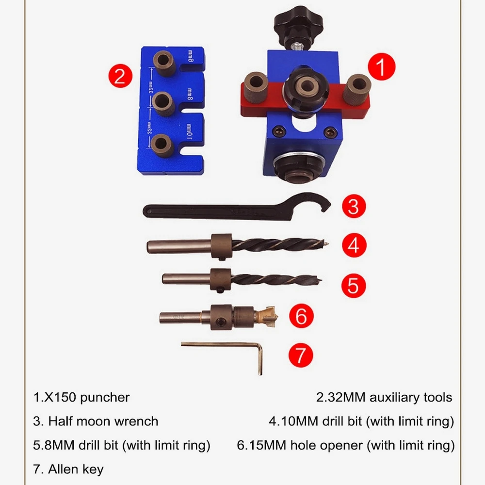 Штампованная Сталь алюминиевый сплав X150 три в одном Дырокол круглый древесный