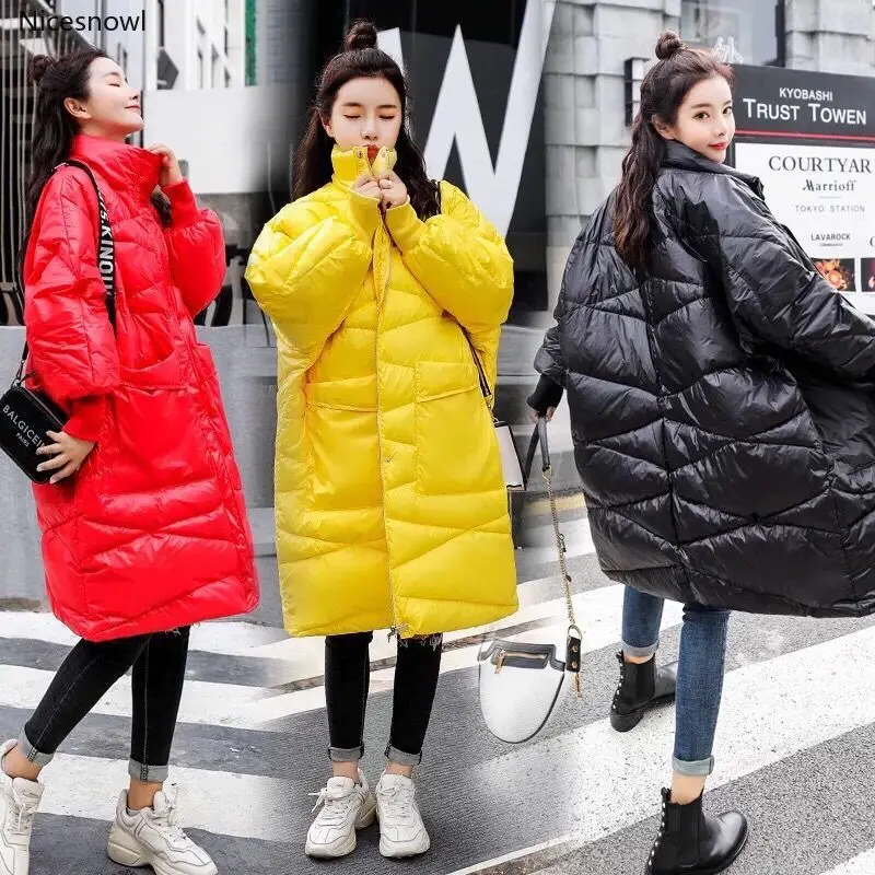 

Down Jacket Women Long Over-the-Knee Thickened Loose and Plus-sized Korean Version of White Duck Down Jacket Women Down Coat