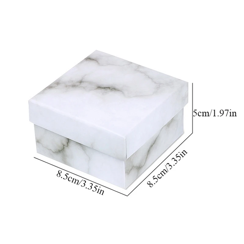 

Marbling Pattern Jewelry Box Simple Classic Paper Storage Necklace Box Bracelet Box Jewelry Accessories Packaging Box Wholesale