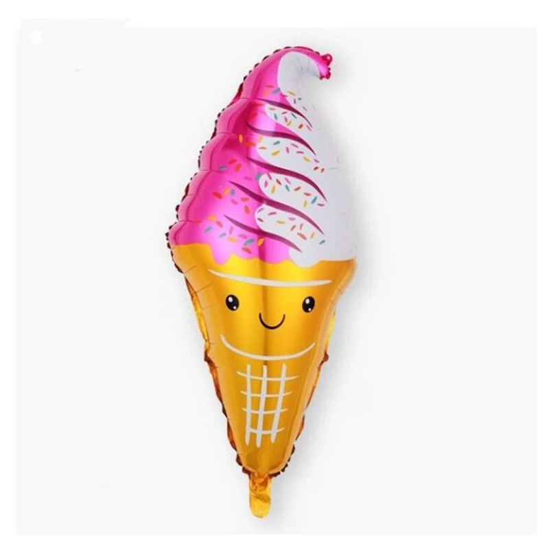 Воздушный шар из фольги в виде радужного мороженого 10 шт.