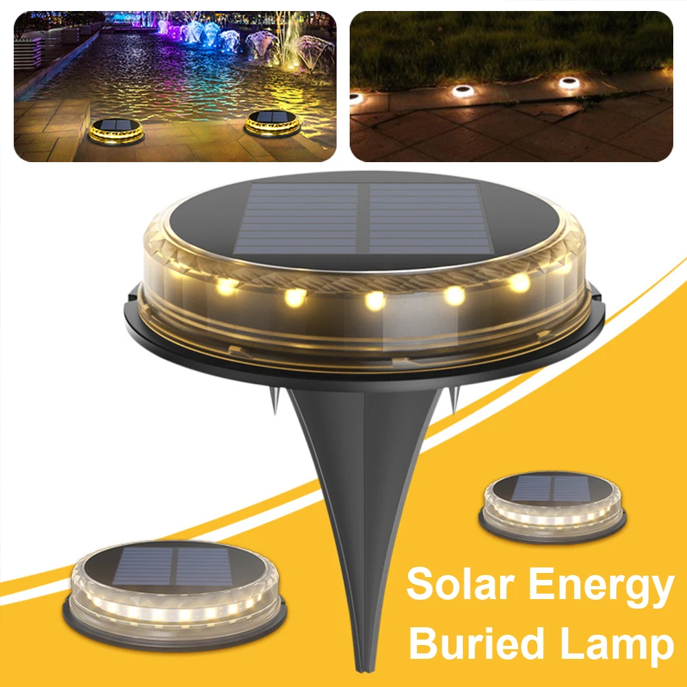 

1/4pcs Solar Garden Lights Outdoor Waterproof Ground Lights Underground Lamp Decking Patio Yard Lawn Pathway Lamp Garden Decor