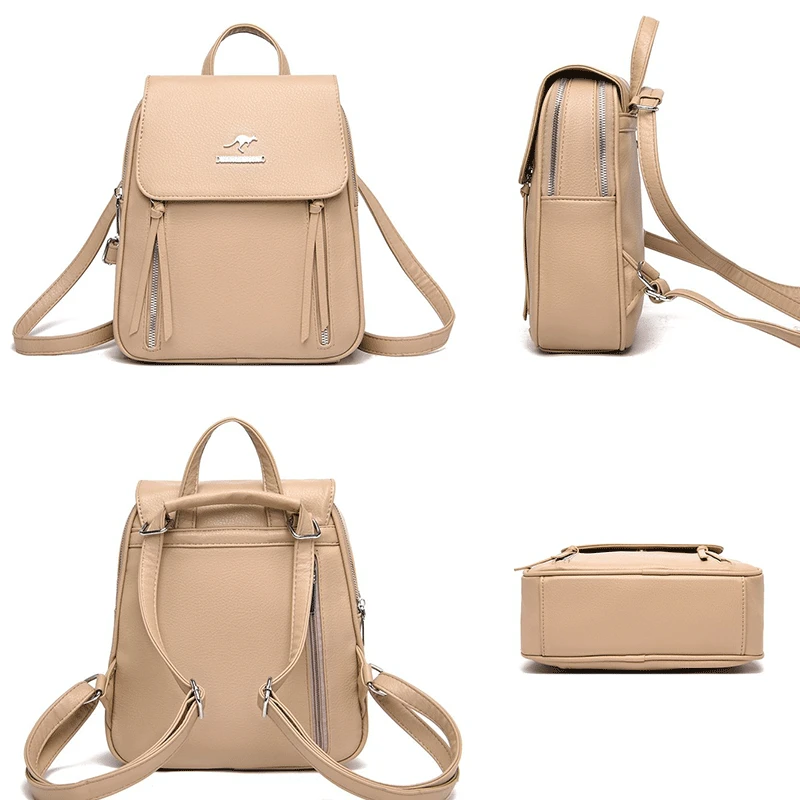 Женские кожаные рюкзаки рюкзак с твердой спинкой женский школьные сумки Sac Dos