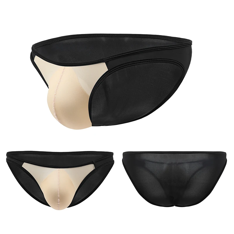 

Men's briefs Sexy Briefs Thong Low Waist U Convex Ultra-thin Ice Silk Contrast Color underwear male underpants Intimates