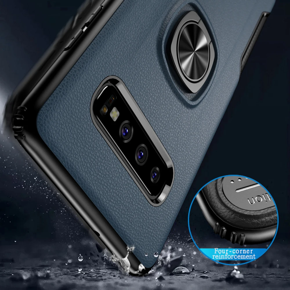Магнитный кожаный чехол для телефона Samsung Galaxy S10 S9 S8 Plus Note 8 9 10 Pro For J3 J5 J7 2017 J4 J6 A6 A8 2018