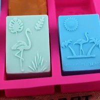 soap mold flamingo silicone soap making 6 holes tropical theme handmake gift diy tool