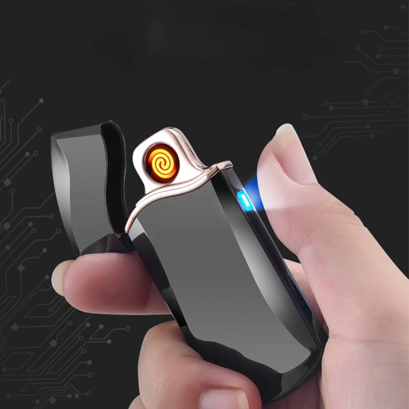 

USB Lighter Replaceable Touch Sensing Double Side Cigarette Lighter USB Rechargeable Lighter Gadgets for Men