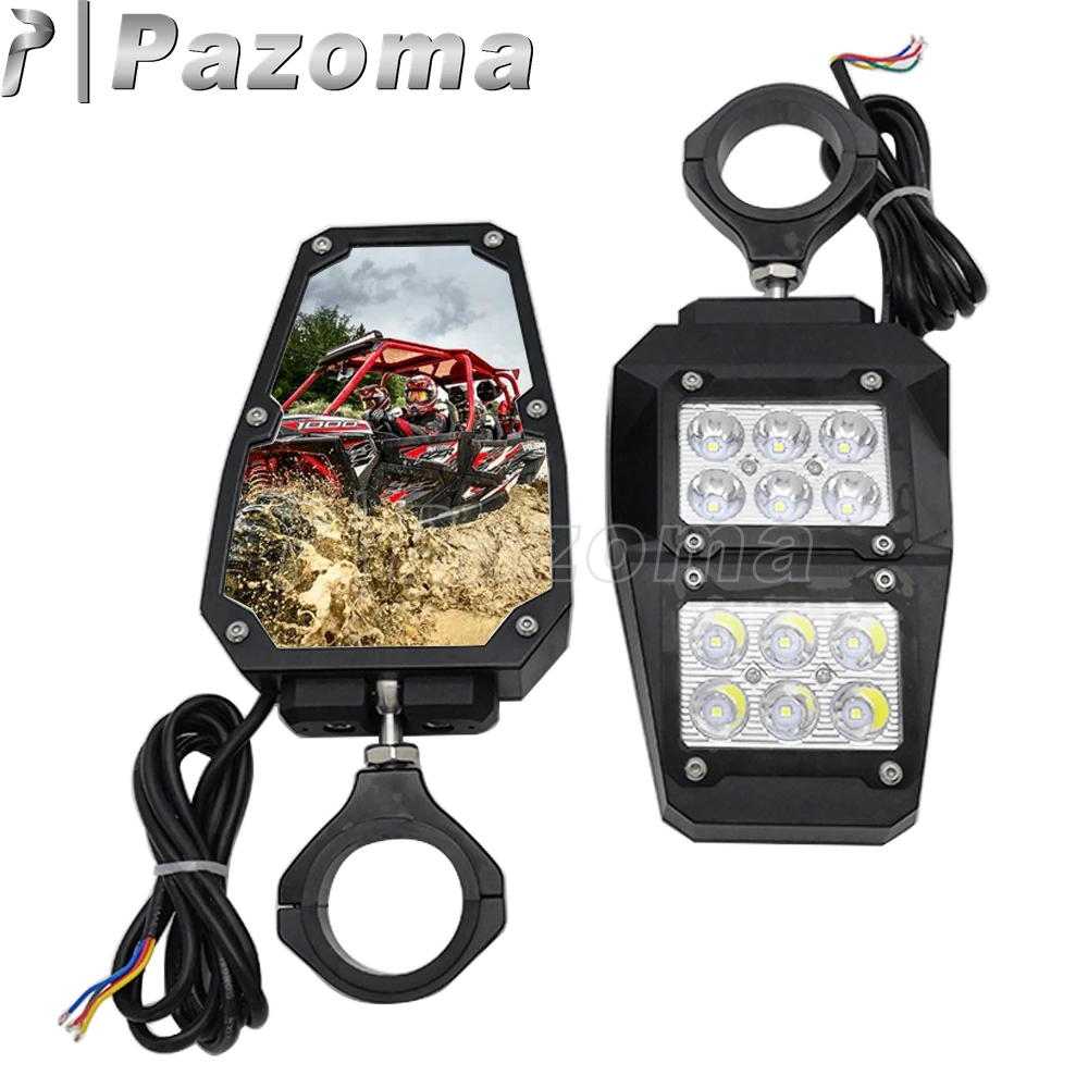 Зеркало заднего вида UTV со светодиодной подсветкой боковые зеркала для Polaris Ranger RZR