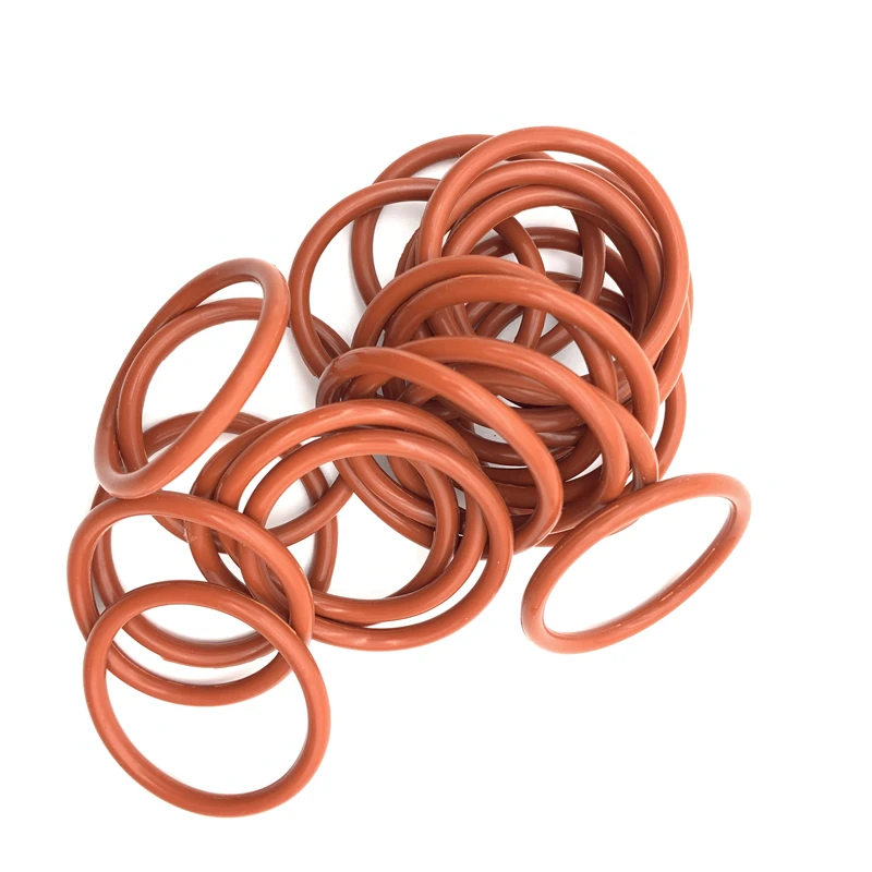 100pcs VMQ O Ring Seal Gasket Thickness CS3.5mm OD12 ~ 46mm Silicone Rubber Insulated Waterproof Washer Round Shape Nontoxic Red |