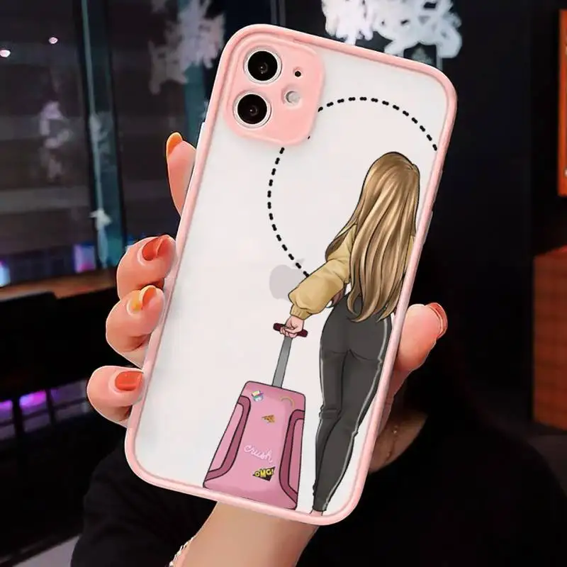 

Girls Bff Best Friends Forever Phone Case matte transparent For iphone 7 8 11 12 plus mini x xs xr pro max cover