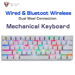 motospeed ck62 mechanical keyboard gaming wireless bluetooth mini keyboards rgb backlit for desktop white gamer free global shipping