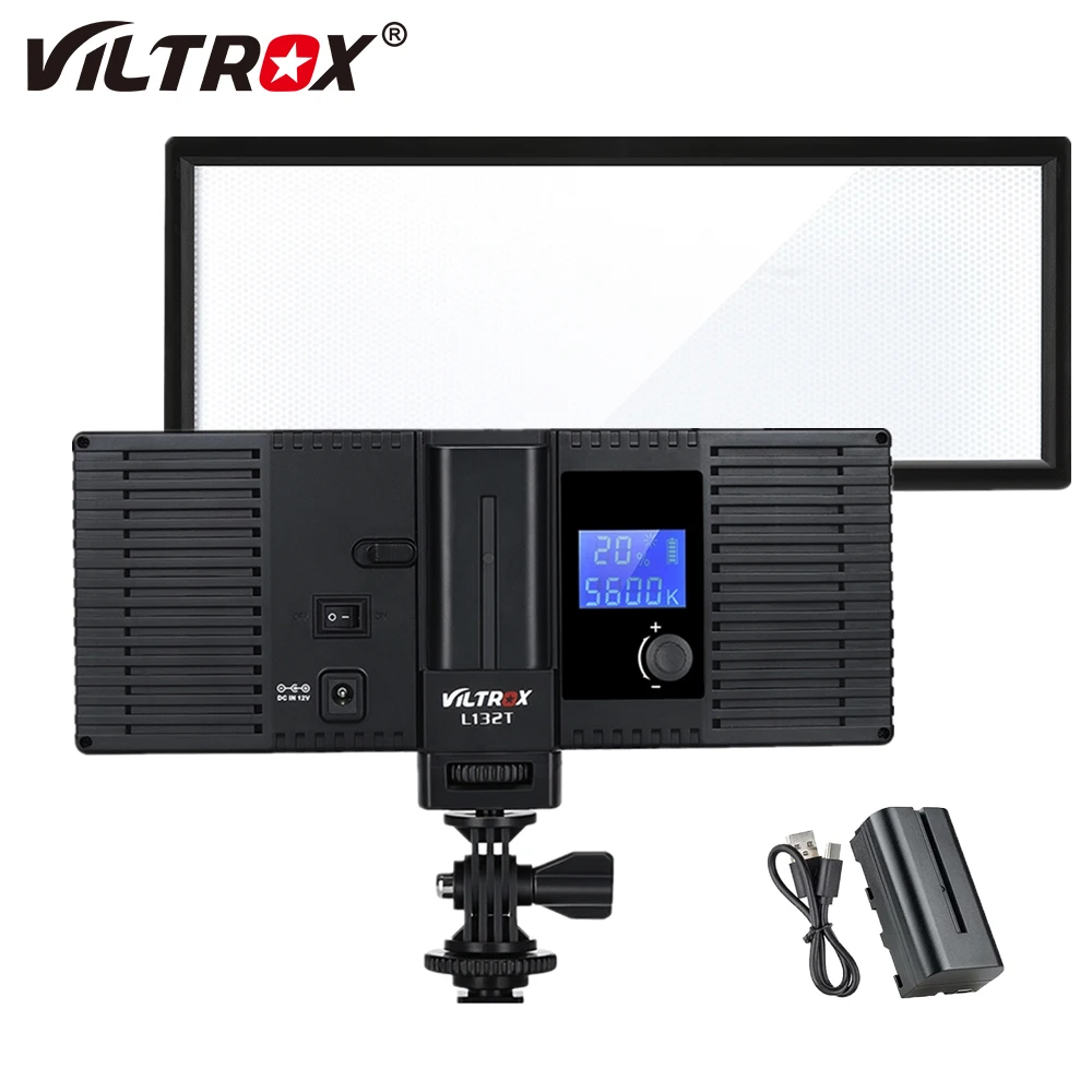 

Viltrox L132T LCD Bi-Color Battery Dimmable Studio Slim Portable Handheld Lamp Video LED Light for Camare DSLR Toutube Show Live