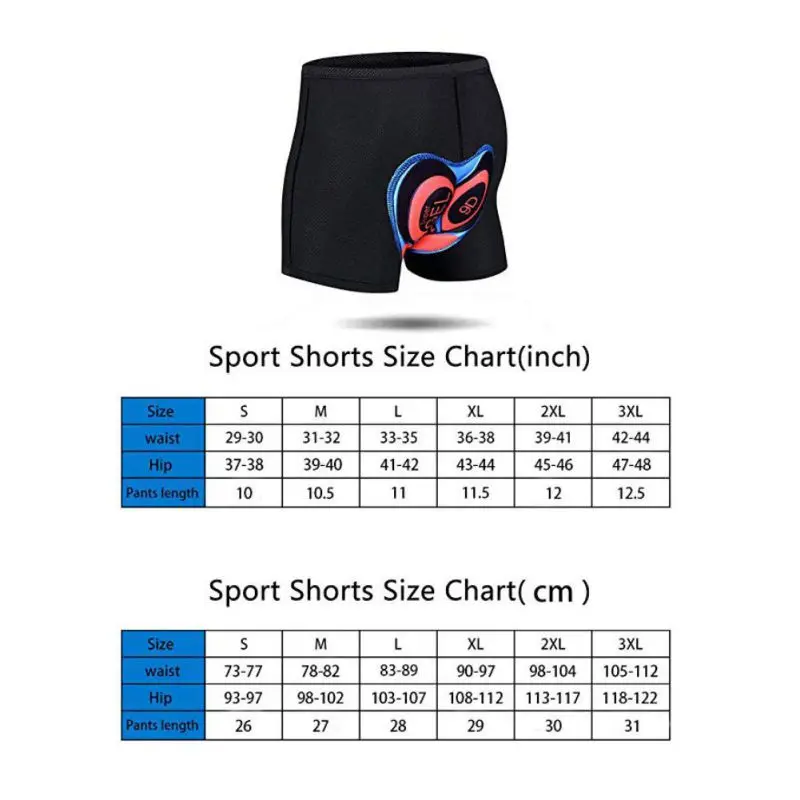 Велосипедные шорты унисекс 3D Силиконовое нижнее белье для велоседла верховой