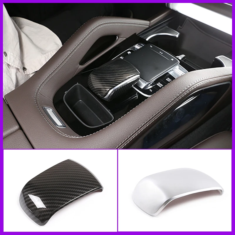 

Carbon Fiber ABS Central Control Armrest Decorative Cover Trim For Mercedes Benz GLE GLS Class W167 X167 2020 Car Accessories
