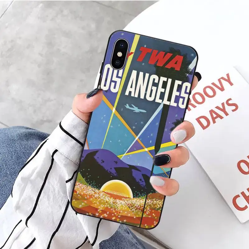 

Vintage Los Angeles Poster high quality Anti-fall Phone Case shell For iphone 5 5s 5c se 6 6s 7 8 plus x xs xr 11 pro max