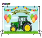 Фотофон с изображением трактора для фотосъемки на 1-й день рождения мальчика фон с изображением фермы воздушных шаров флажки украшение для вечевечерние баннер