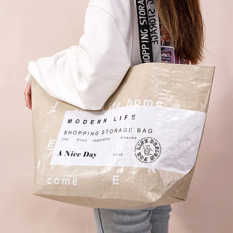 

Letter Printed Foldable Handy Shopping Bag Reusable Tote Pouch Recycle Storage Handbags Large Travel Shopping Tote Grocery Bag