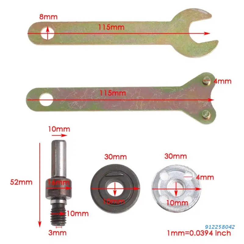 

Disc Holder Kit Spanner Kit Power Tools Hole Drill Angle Grinder Mandrel Adapter