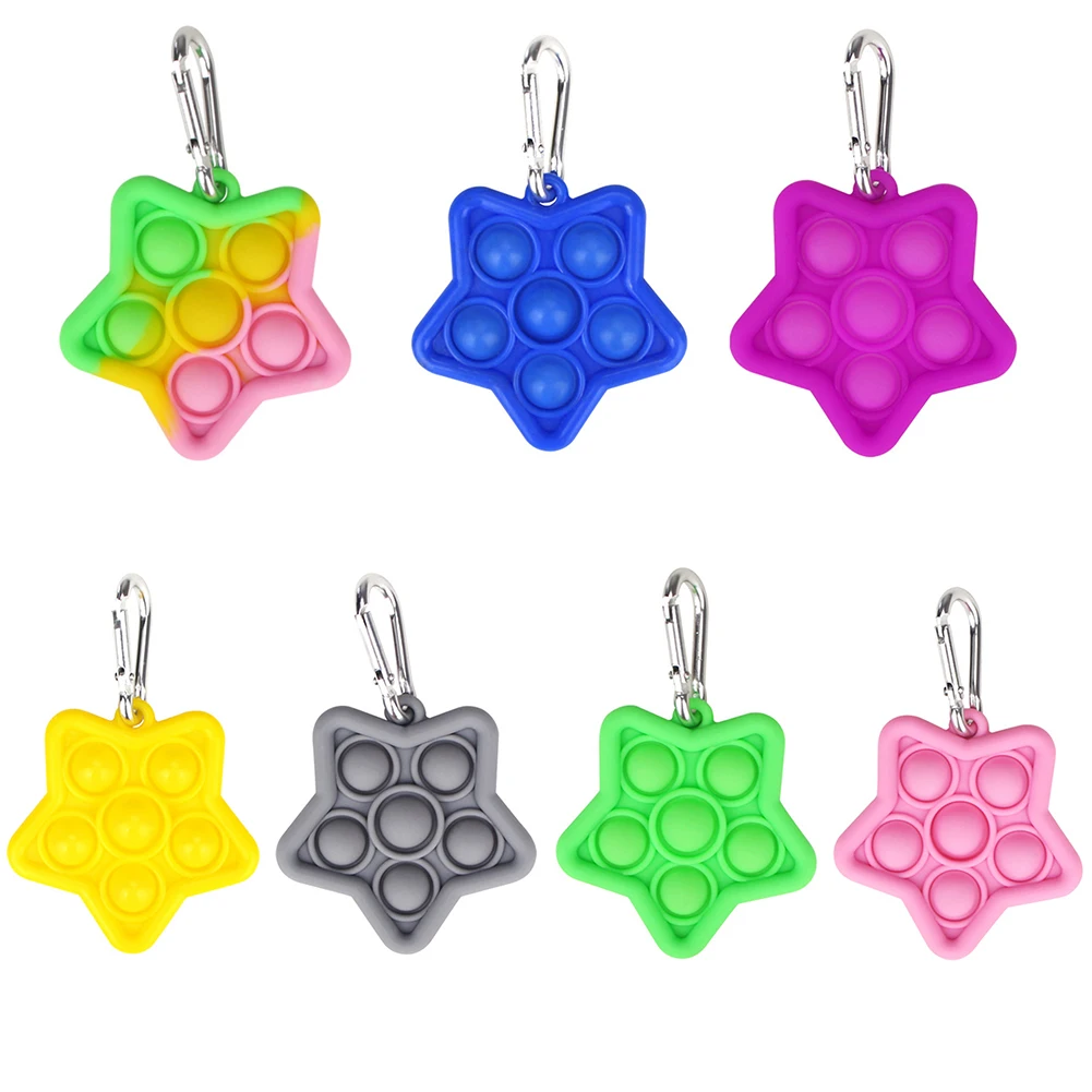 

Fidget Toys Carambola Five Pointed Star Push Bubble Sensory Autism Relief Stress Toys Relief Stress Desktop Adult Child