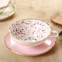 china coffee cup set fruit pattern of high grade ceramic cups creative porcelain cup and saucer ceramics simple tea sets