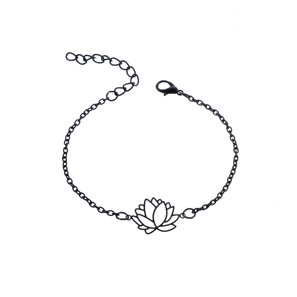 Женский винтажный браслет Lotus Feather черный с имитацией жемчуга вечерние ювелирные