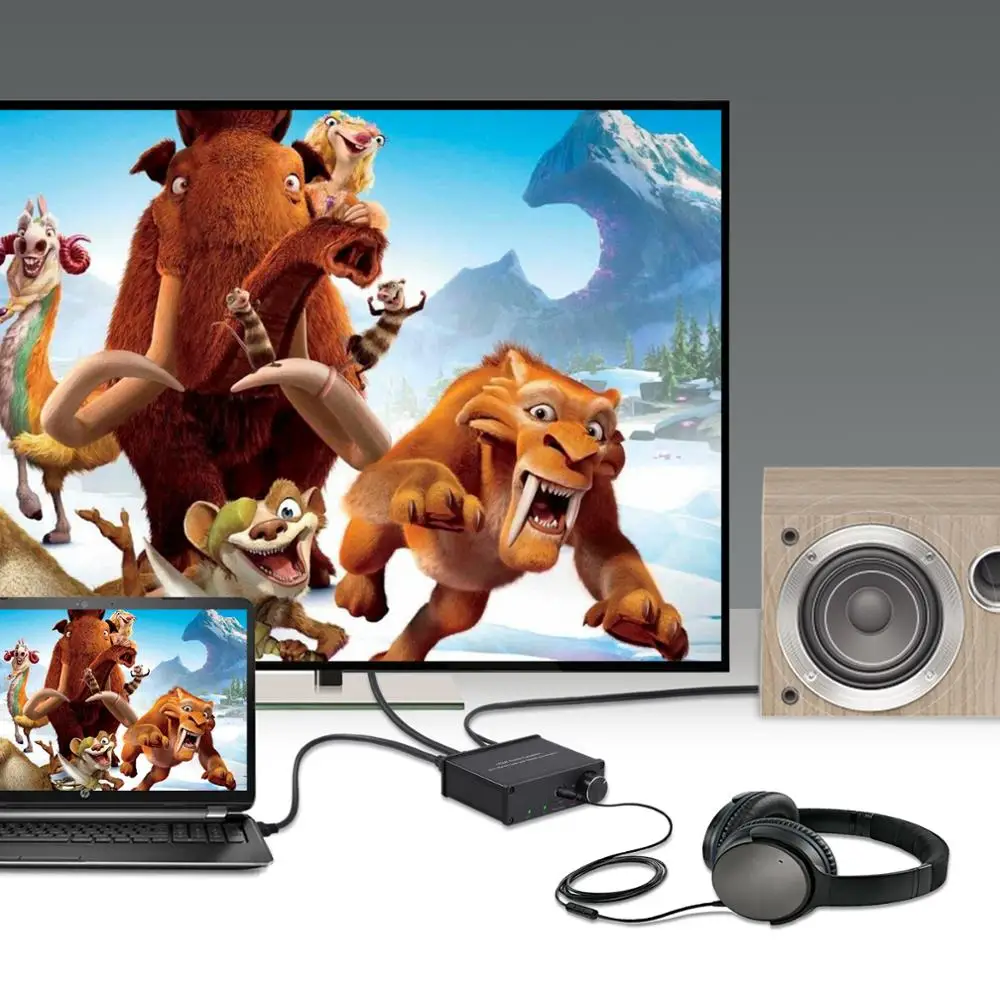 PROZOR 4K HDMI-совместимый аудио экстрактор к RCA 3 5 мм стерео конвертер сплиттер адаптер