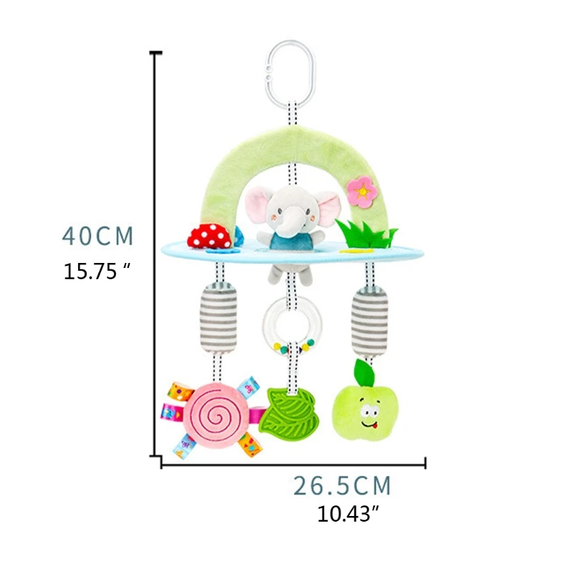 

OOTDTY Baby Rattles Mobiles Toddler Toys Bed Hanging Toys Newborn Soft Bed Bell Animal Musical Montessori Mobile Rattles Gift