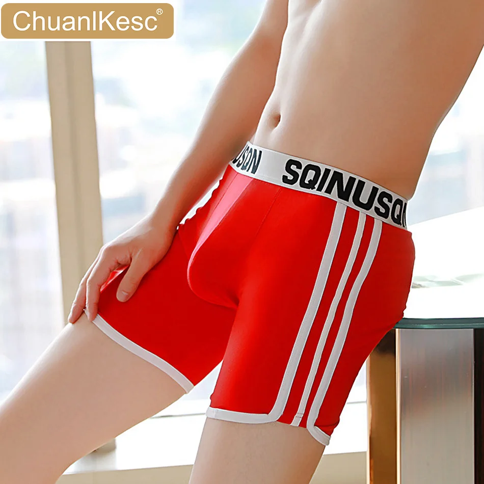 

Men's Panties Sexy Long Flat Pants Pure Cotton Comfortable Sports Wear Resistant Leg Fashion Biker Shorts Cheap