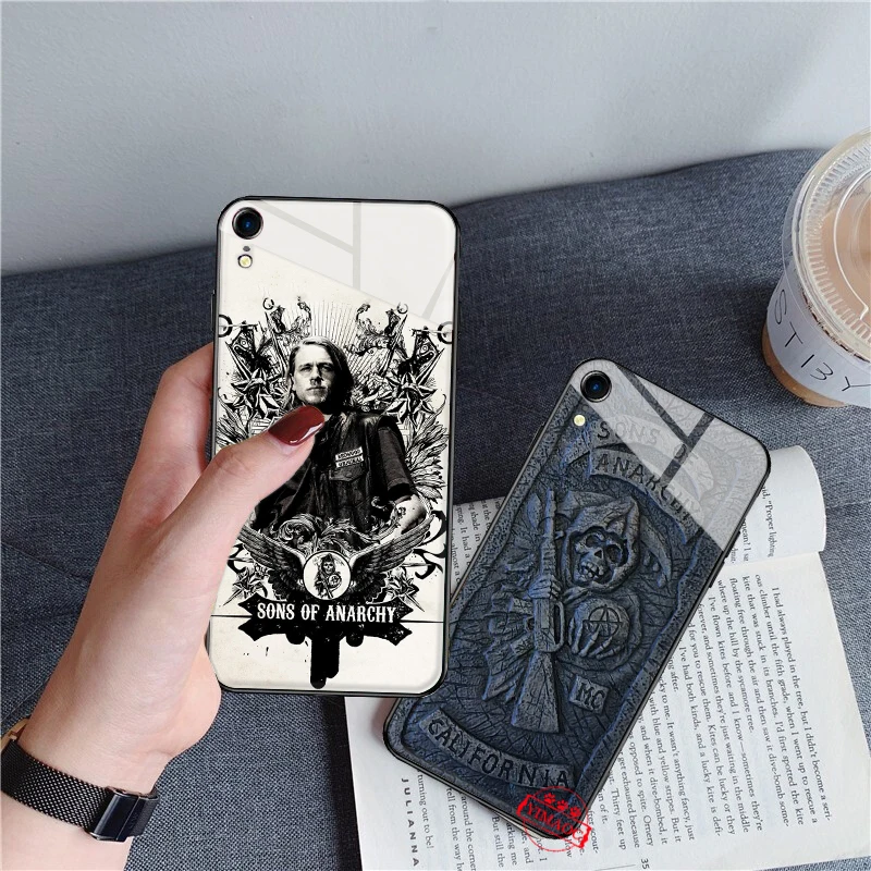 YIMAOC Американский ТВ сыновья анархической стекла чехол для телефона Apple iPhone 11 Pro XR X