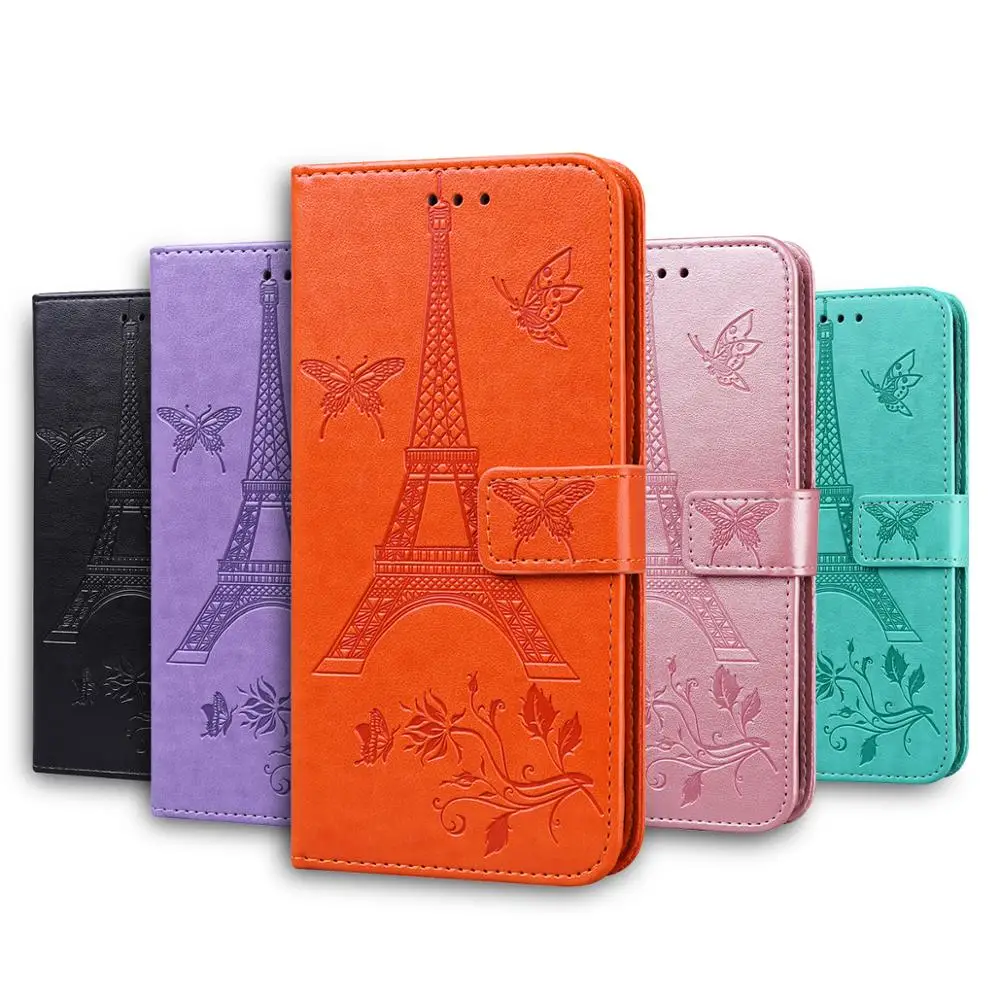 

Butterfly Tower Leather Flip Wallet Phone Case For Samsung J3 Pro J5 Pro J7 Pro J4 Plus J6 Plus M11 M21 M31 M30s Note 10Lite A3