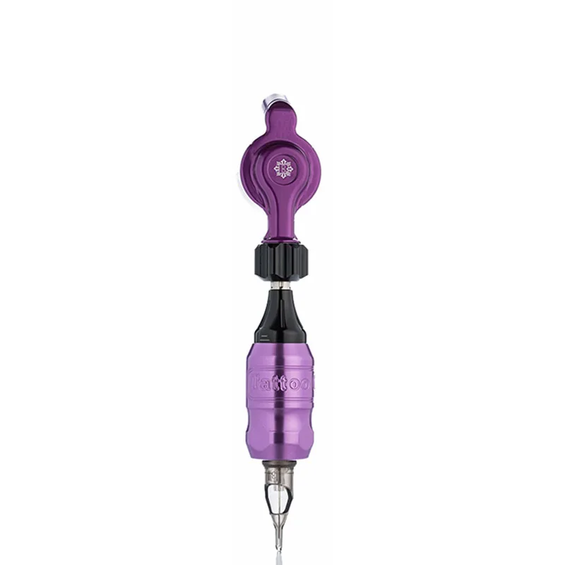 With Purple27mm Grip Купить одно высокое качество Перманентный макияж роторная Германия мотор тату машина поставка - Цвет: With Purple27mm Grip