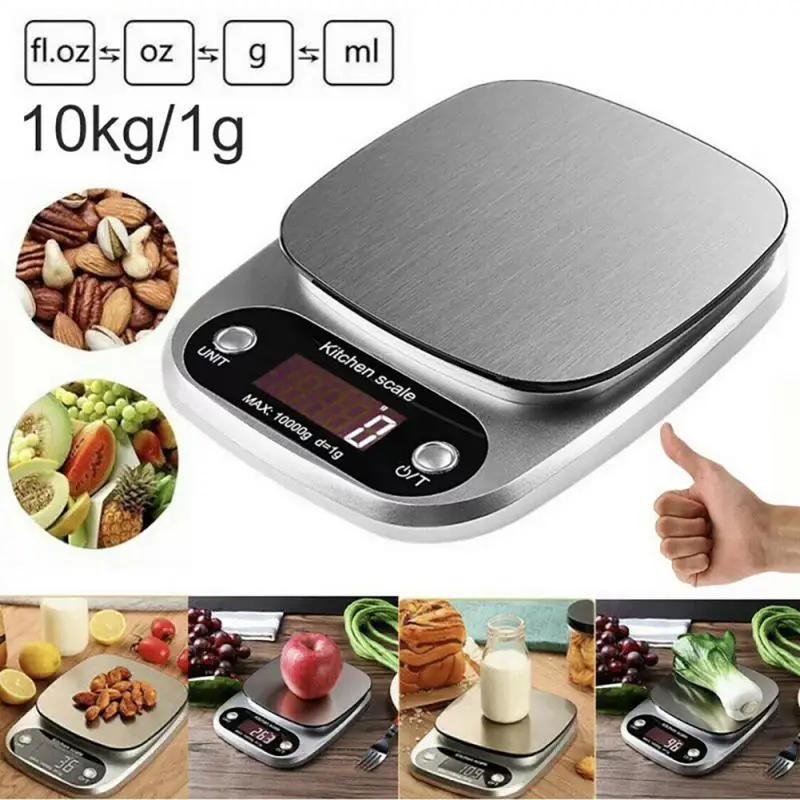 

Цифровые кухонные весы с таймером, 3 кг/0,1 г, 5 кг/0,1 г