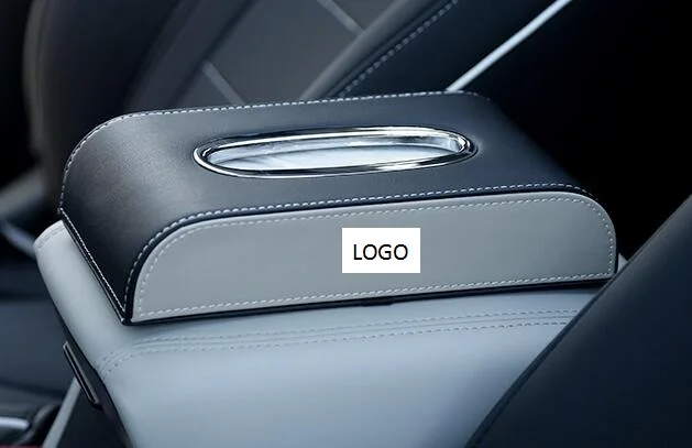 Кожаный Автомобильный подлокотник коробка для салфеток автоматический насос