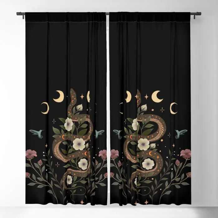

Serpent Spell Blackout Curtains 3D Print Window Curtains For Bedroom Living Room Decor Window Treatments