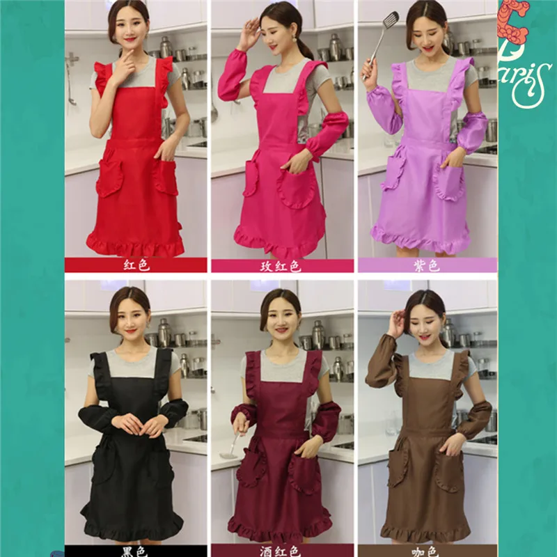 Фартук корейский Модный водонепроницаемый дышащий кухонный милый комбинезон
