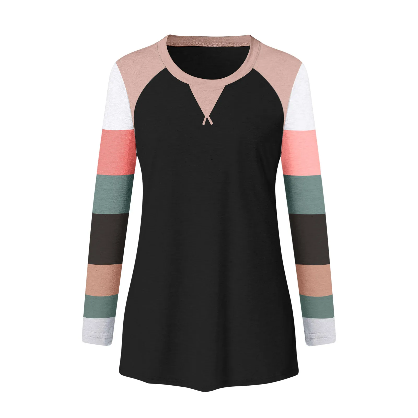 Женская одежда новинка весны модная женская Свободная полосатая футболка в