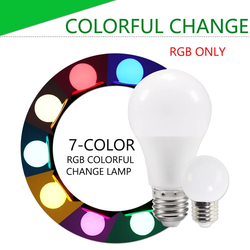 Светодиодный светильник E27 3W G45 7W A60 RGB СВЕТОДИОДНЫЙ цветной SMD 2835 AC 220V 240V вспышка
