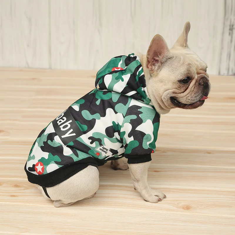 

Camouflage Dog Hoodie Winter Warm Dog Costumes For Small Medium Dogs French Bulldog Coat Jacket Dogs Pets Clothing S-XXL