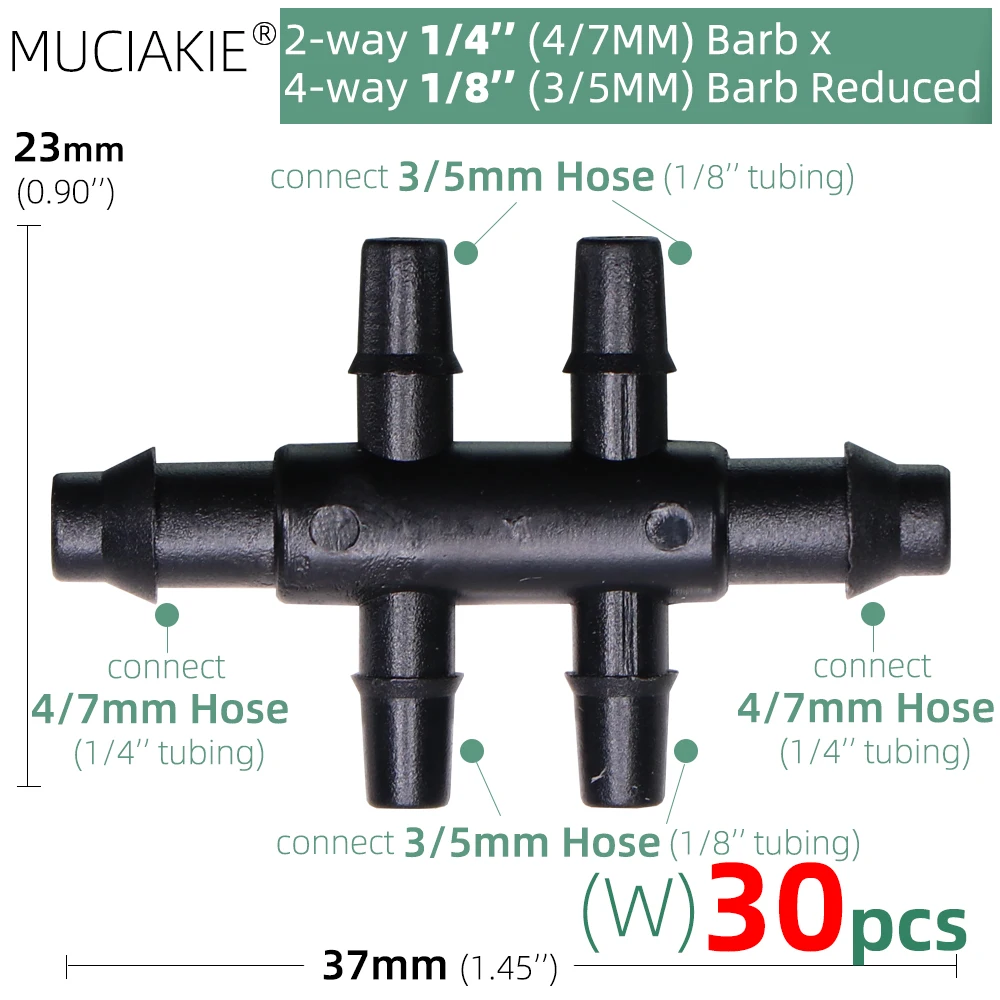 MUCIAKIE 24 типа 3/5 мм 1/8 ''микро капельницы фитинги садовые эмиттеры для полива