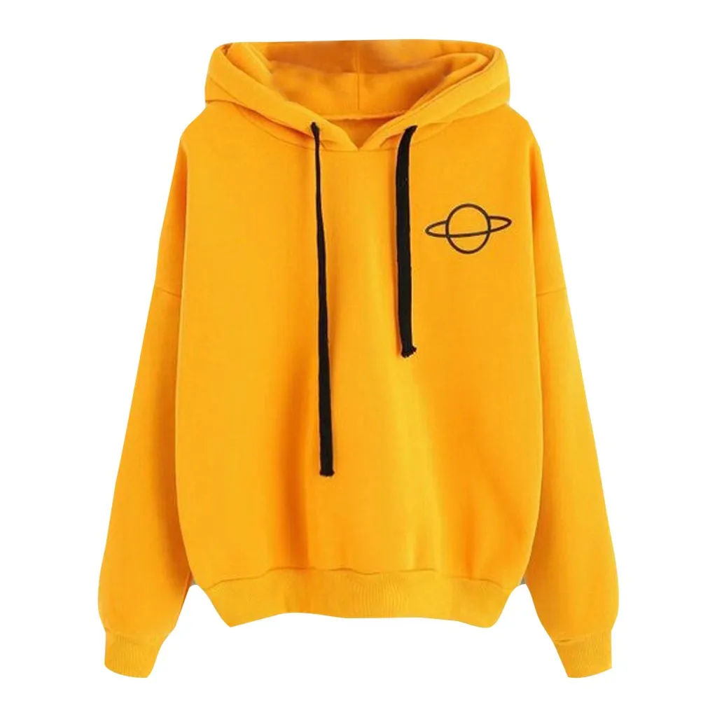 

Woman Sweatshirts Streetwear Fashion Hoodies Women Loose Hooded Casual Pullover Top Printed Drawstring Sweatshirt Sudadera Mujer